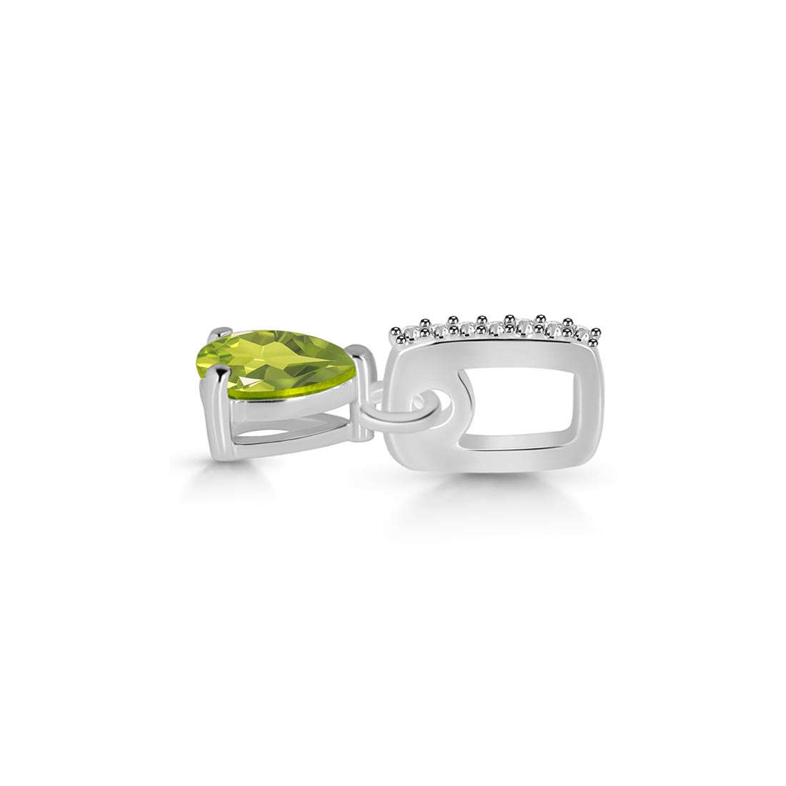 Peridot & White Topaz Pendant-(PER-SP-1165.)